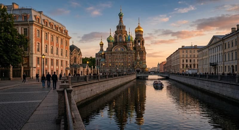 Private jet on tarmac at Saint Petersburg