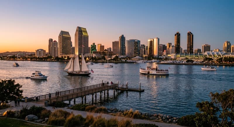 Private jet to San Diego