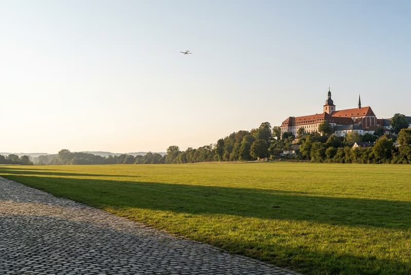 Private jet on tarmac at Sankt-Augustin