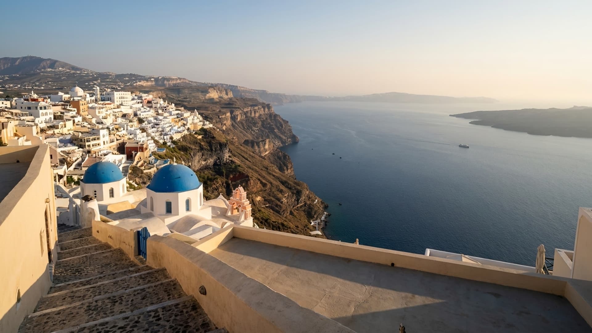 Privatjet in Santorini