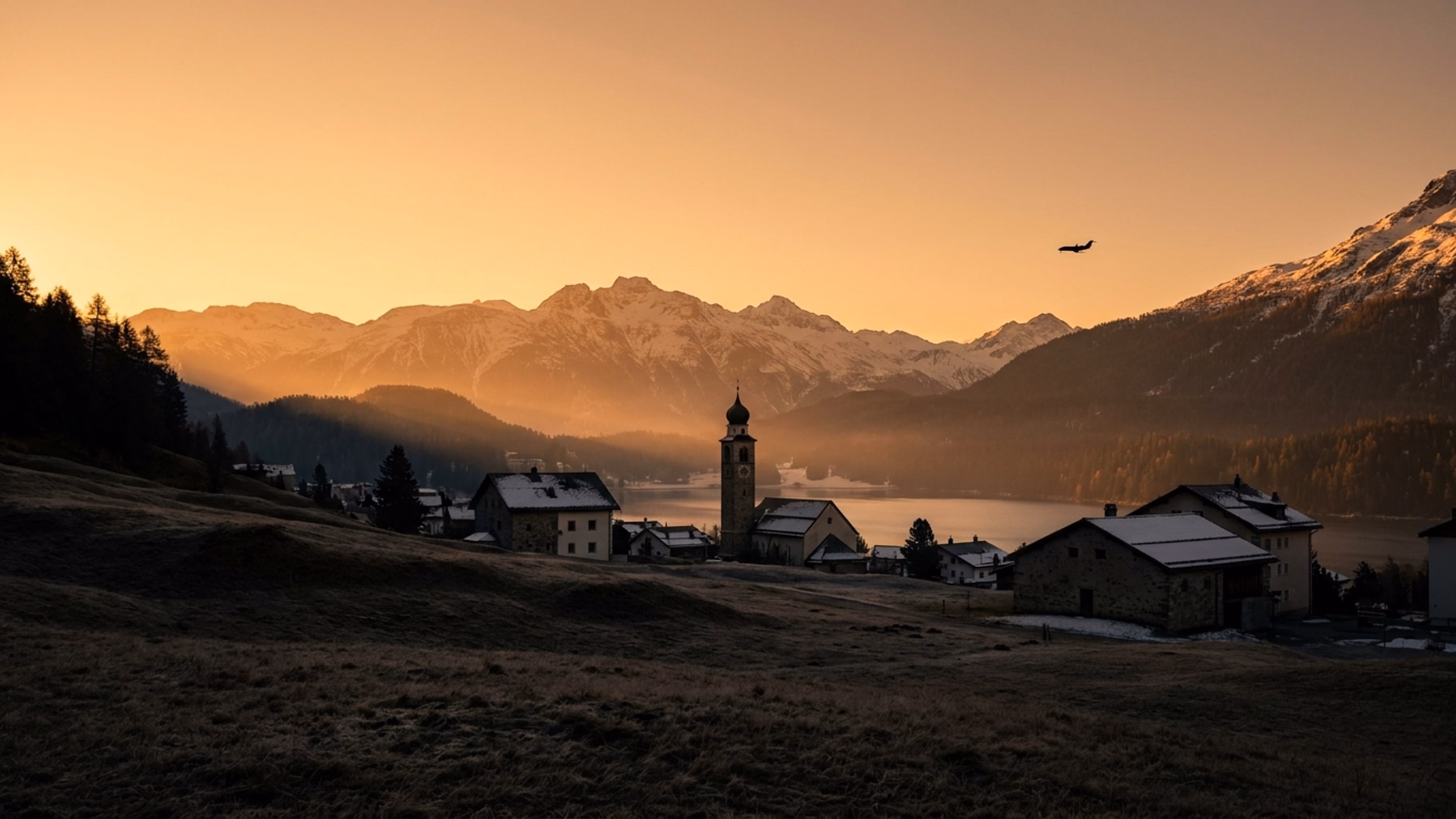 Privatjet in St. Moritz–Samedan