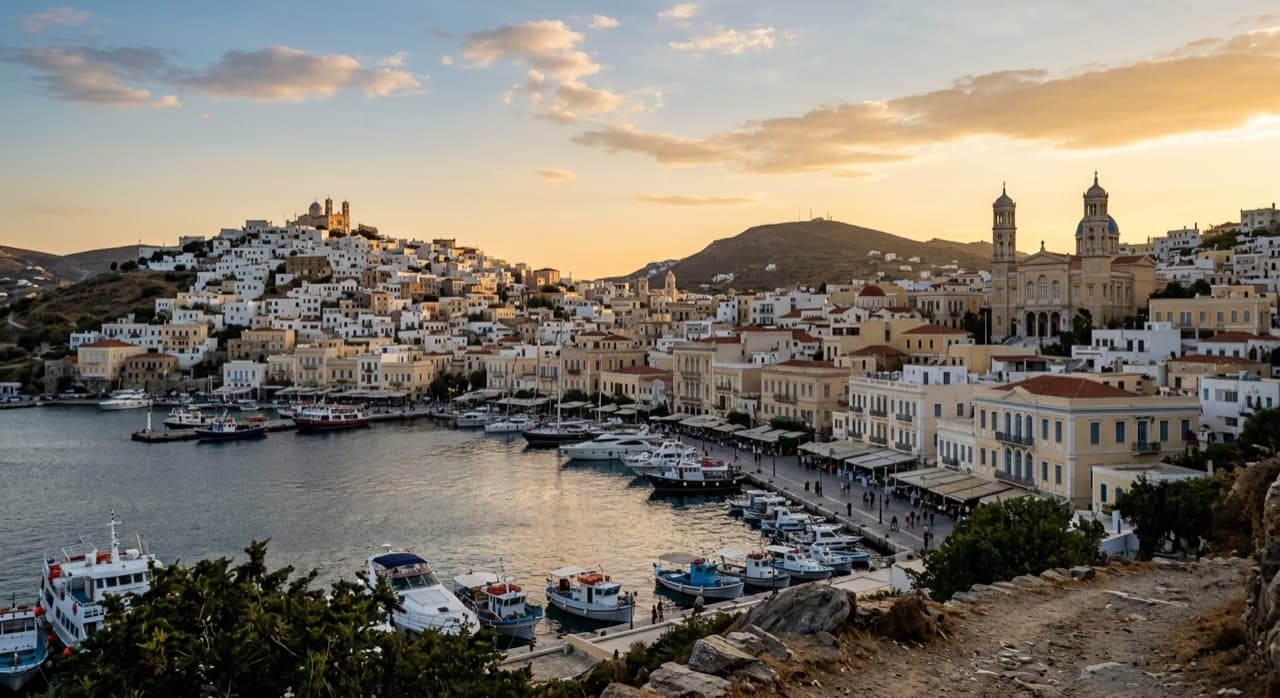 Private jet charter to Syros