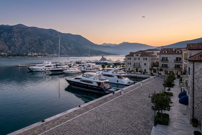 Private jet on tarmac at Tivat