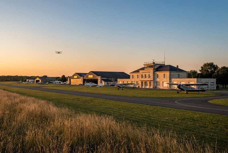 Private jet on tarmac at Toussous-le-noble