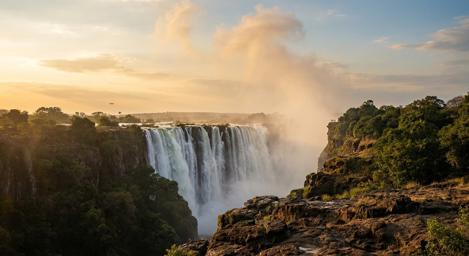 Private jet on tarmac at Victoria Falls