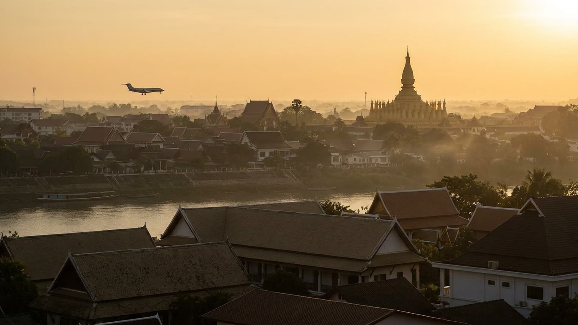 Privatjet in Vientiane–Wattay