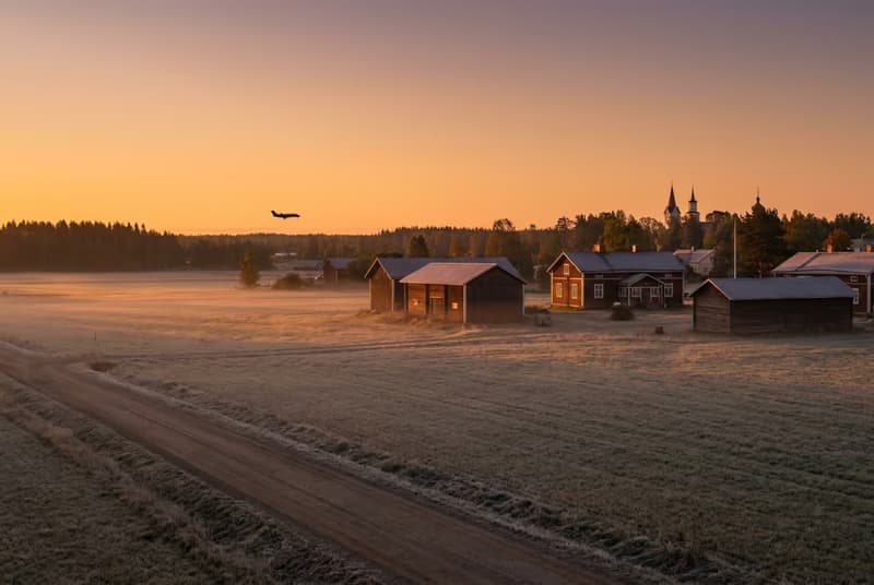 Private jet on tarmac at Ylivieska-raudaskyla