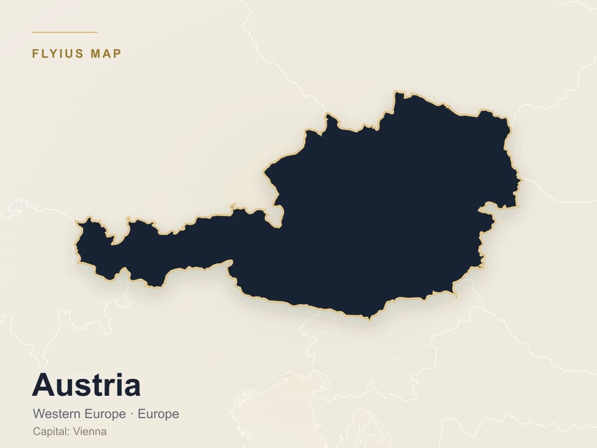 Privatjet-Ziel — Österreich