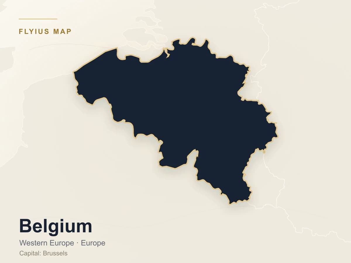 Privatjet-Ziel — Belgien