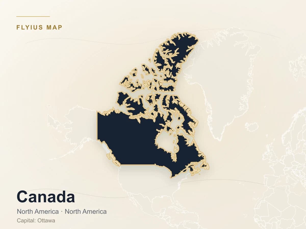 Privatjet-Ziel — Kanada