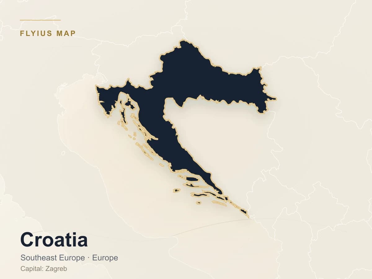 Destino de jet privado — Croacia