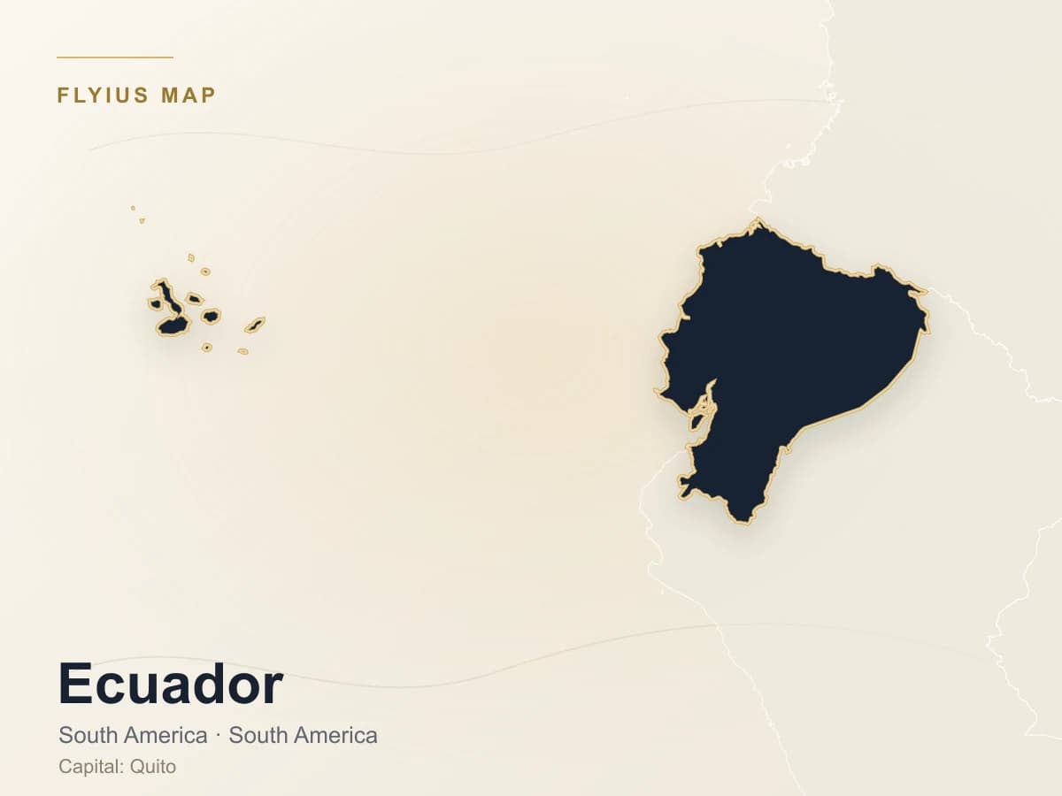 Destinazione jet privato — Ecuador