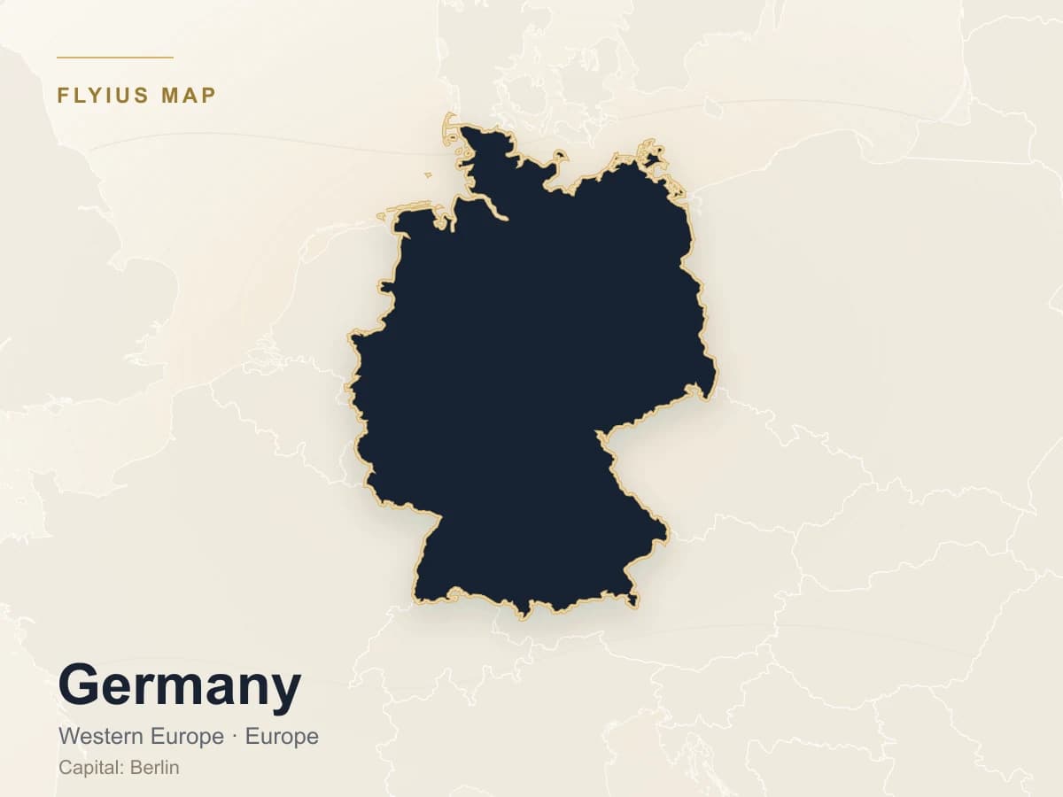 Privatjet-Ziel — Deutschland
