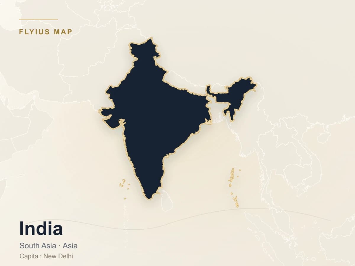 Destinazione jet privato — India