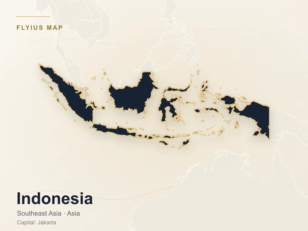 Privatjet-Ziel — Indonesien