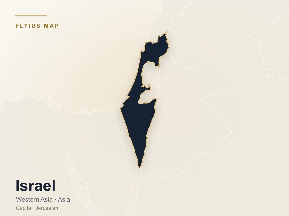 Destino de jet privado — Israel