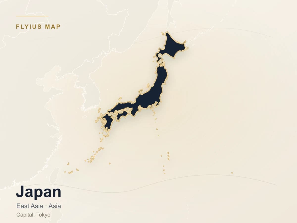 Privatjet-Ziel — Japan