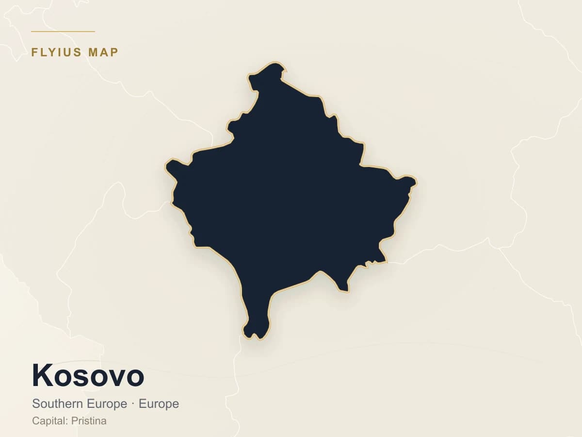 Destino de jet privado — Kosovo
