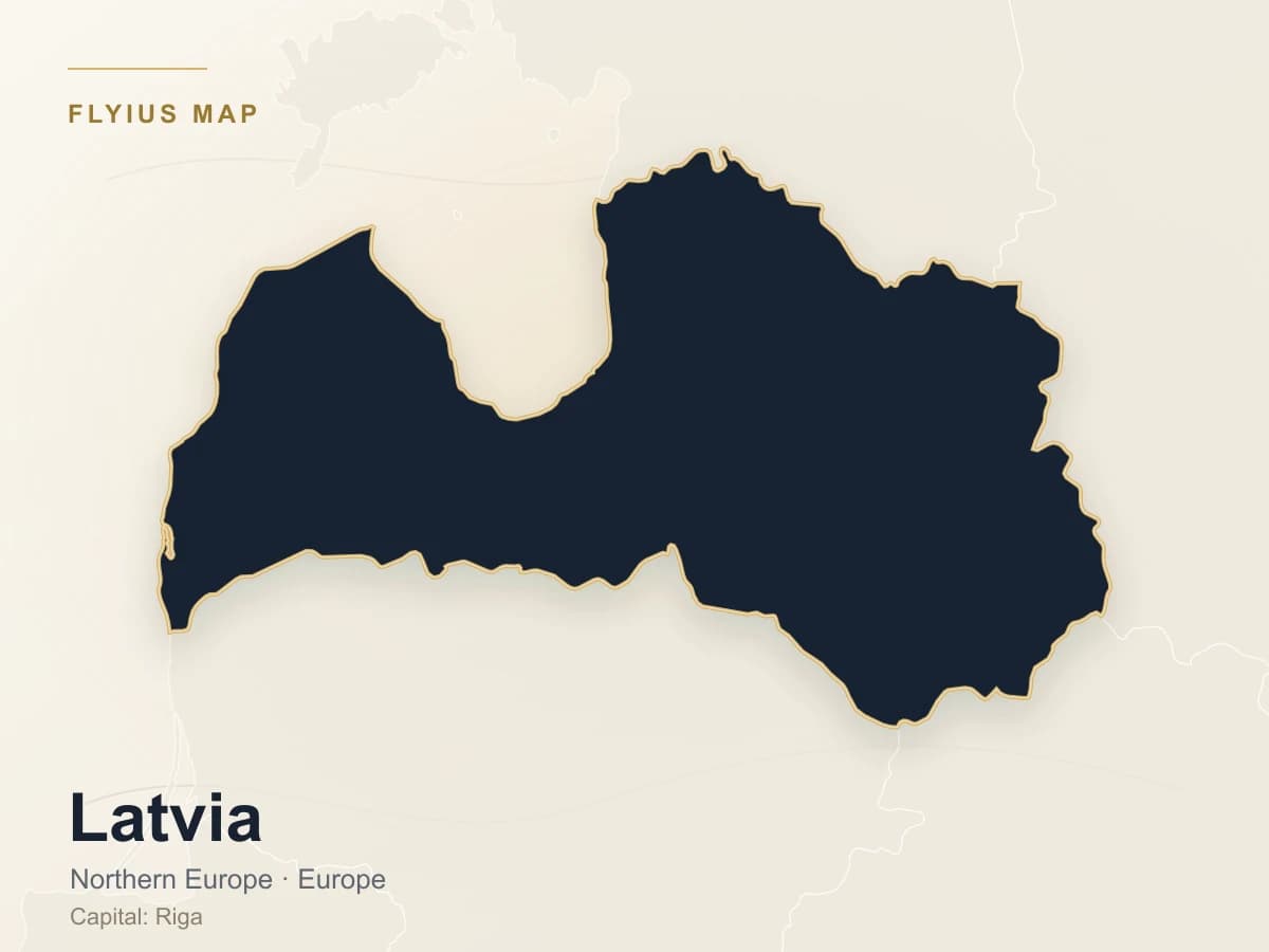 Privatjet-Ziel — Lettland