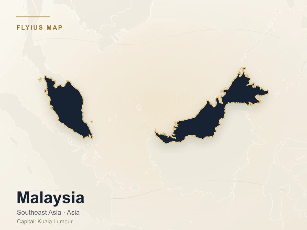 Destinazione jet privato — Malesia