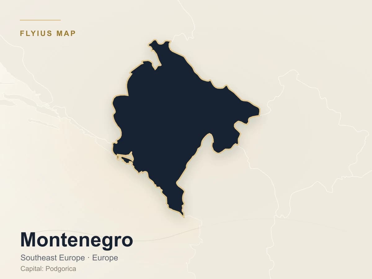 Destino de jet privado — Montenegro