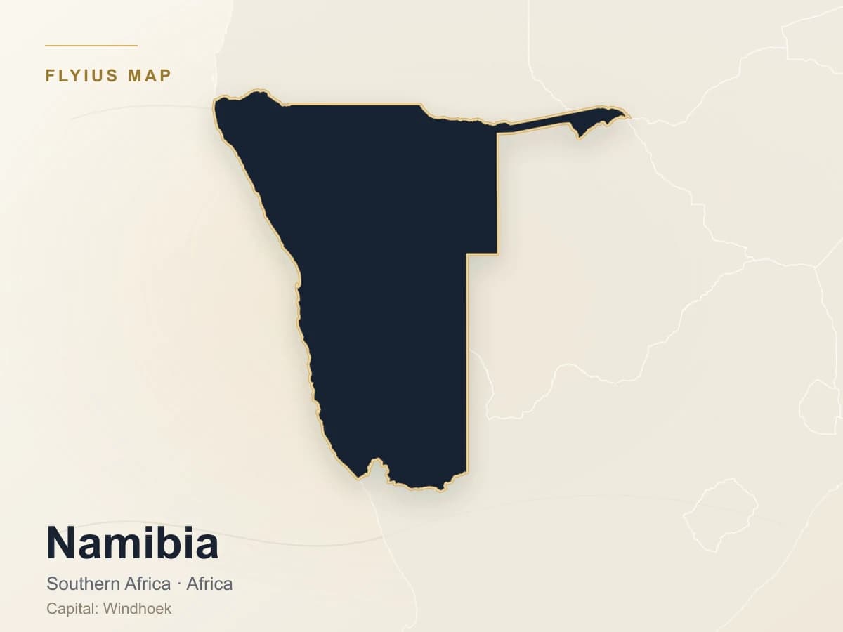 Destino de jet privado — Namibia