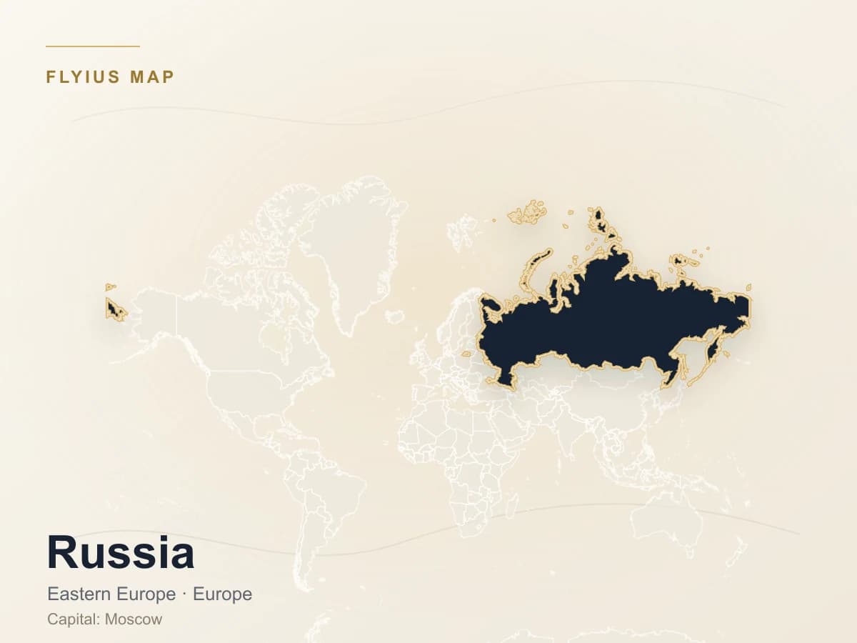 Destino de jet privado — Rusia