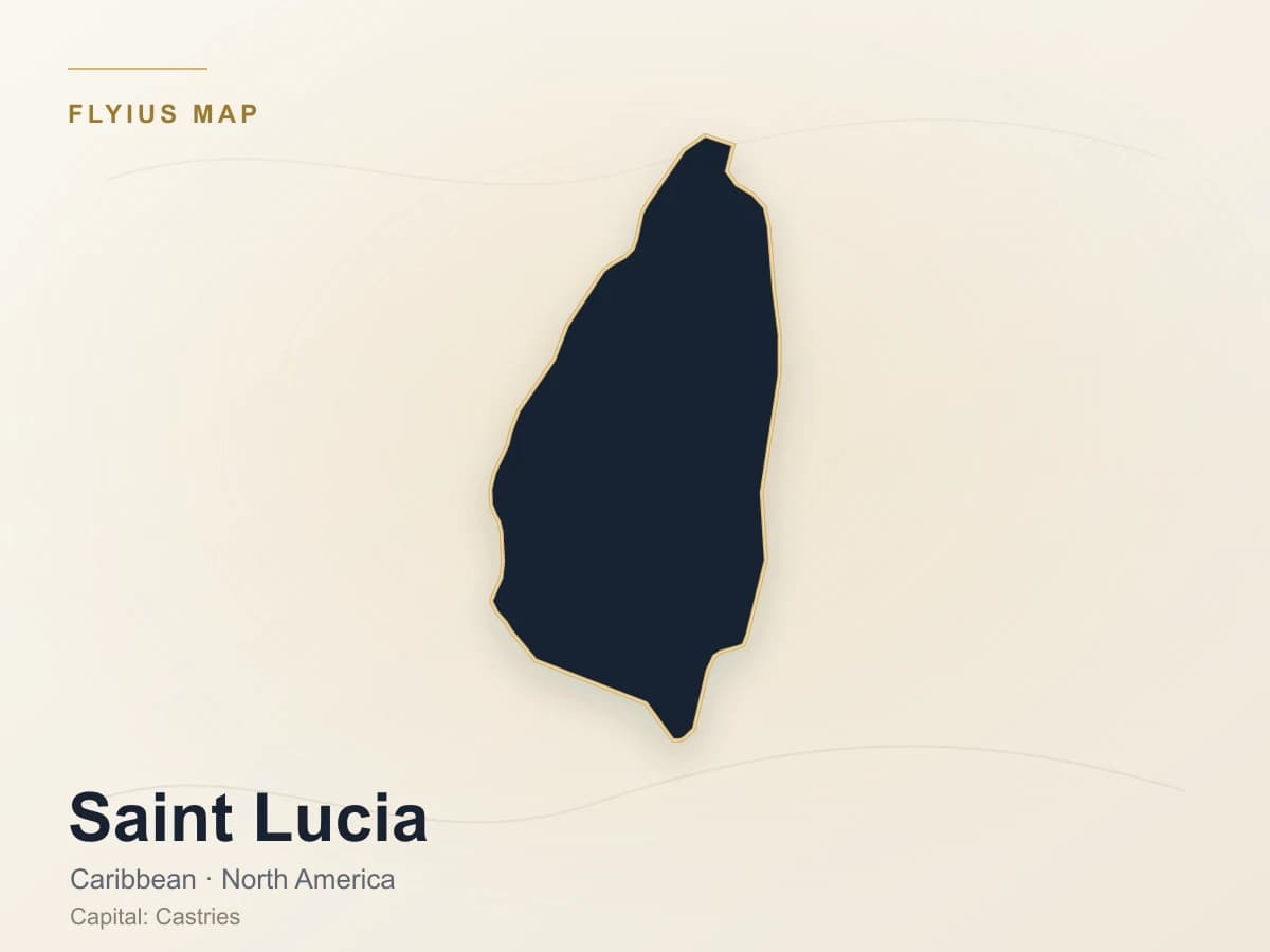 Destino de jet privado — Santa Lucía