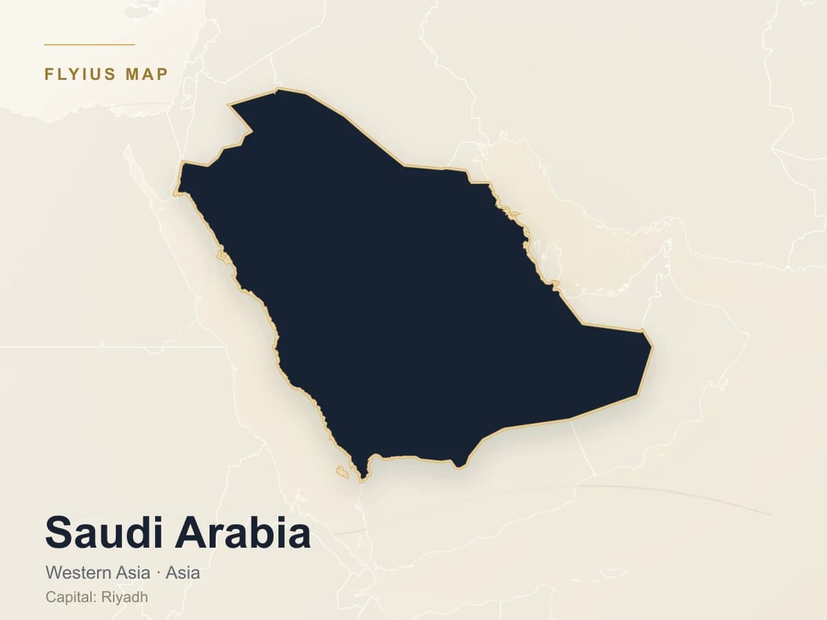 Destino de jet privado — Arabia Saudí