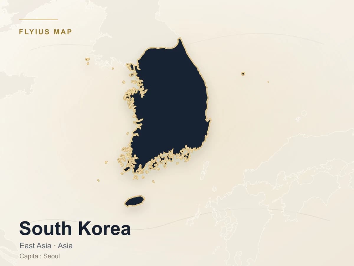 Destinazione jet privato — Corea del Sud