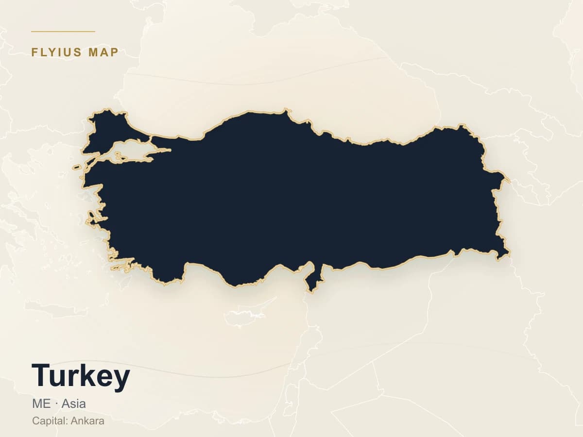 Privatjet-Ziel — Türkei
