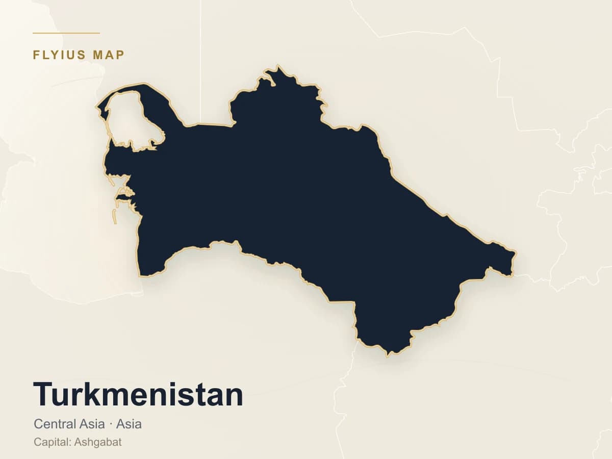 Destino de jet privado — Turkmenistán