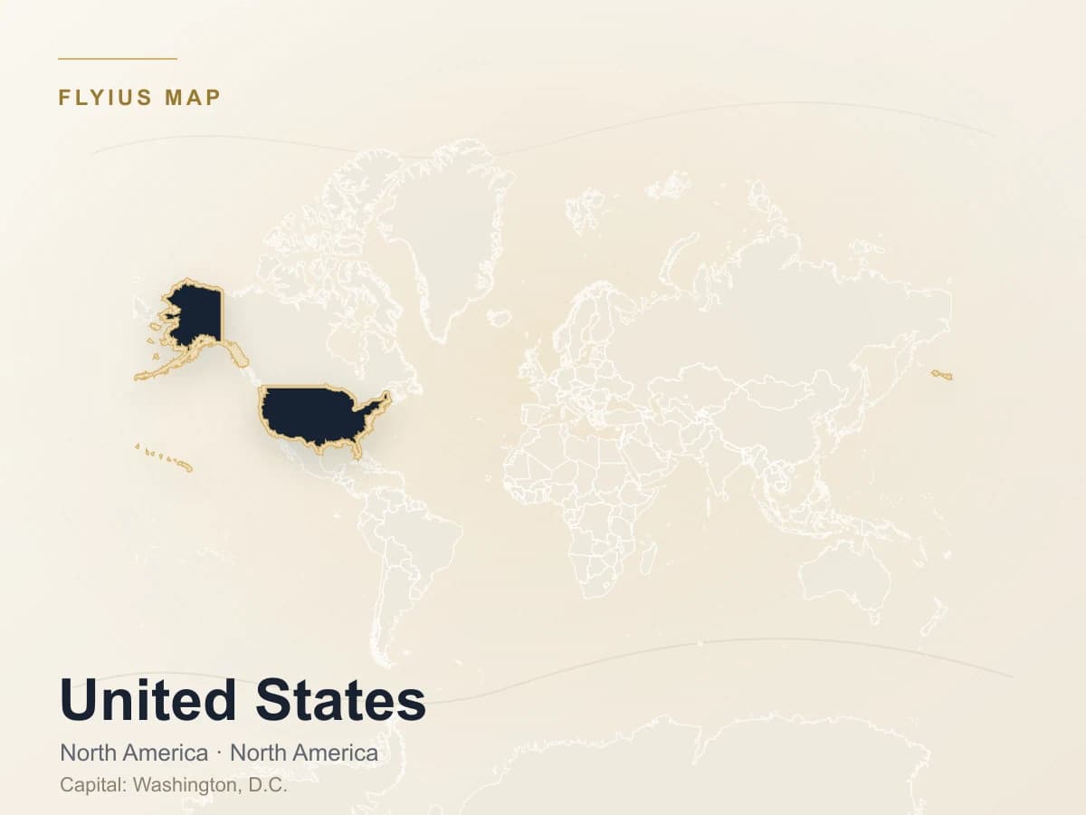 Privatjet-Ziel — USA