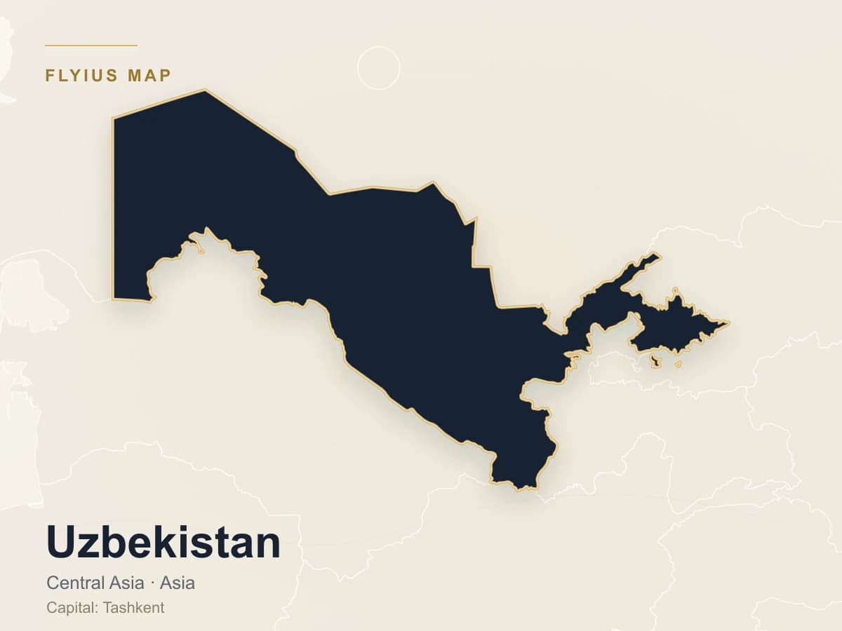 Destino de jet privado — Uzbekistán