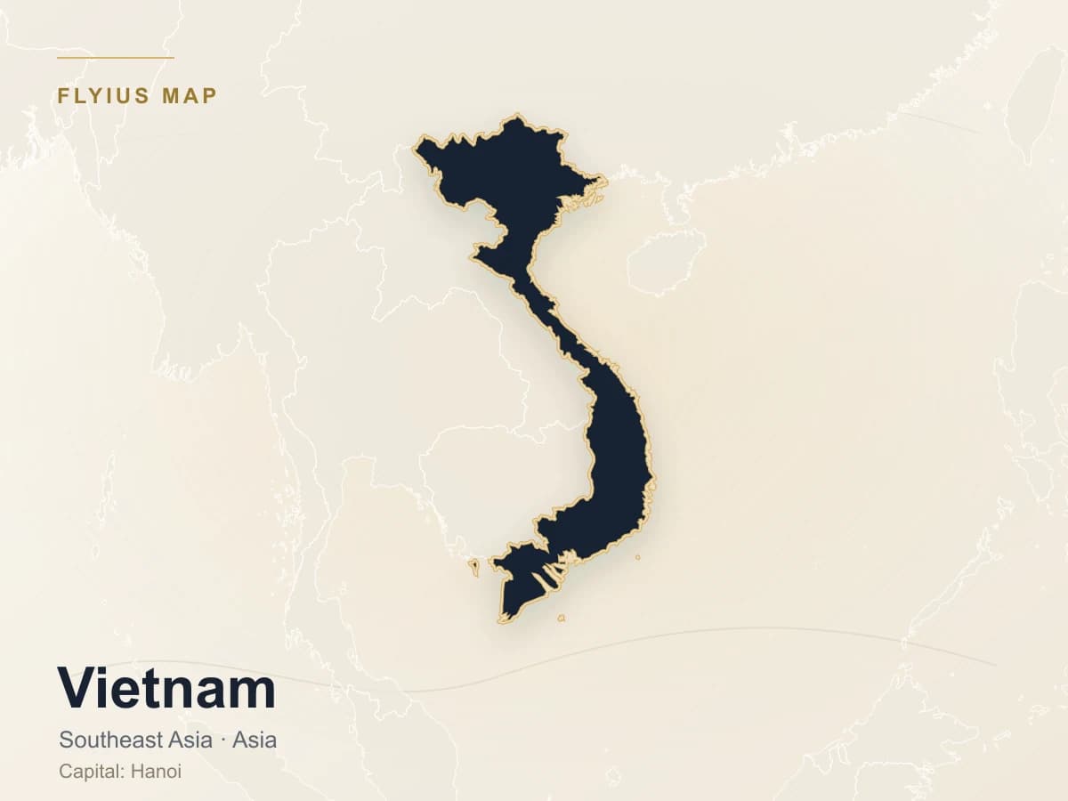 Destino de jet privado — Vietnam