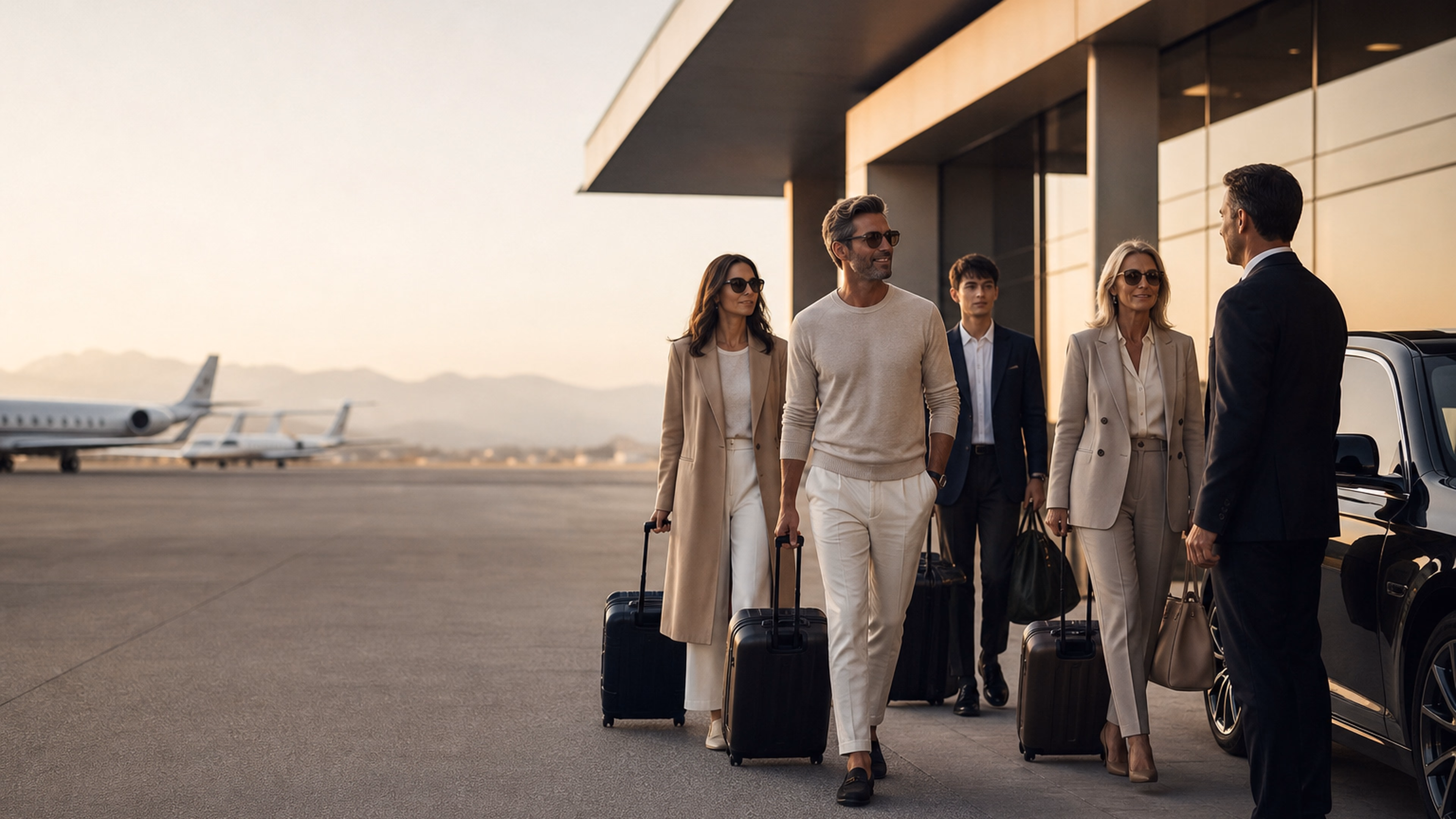 Private jet for group travel