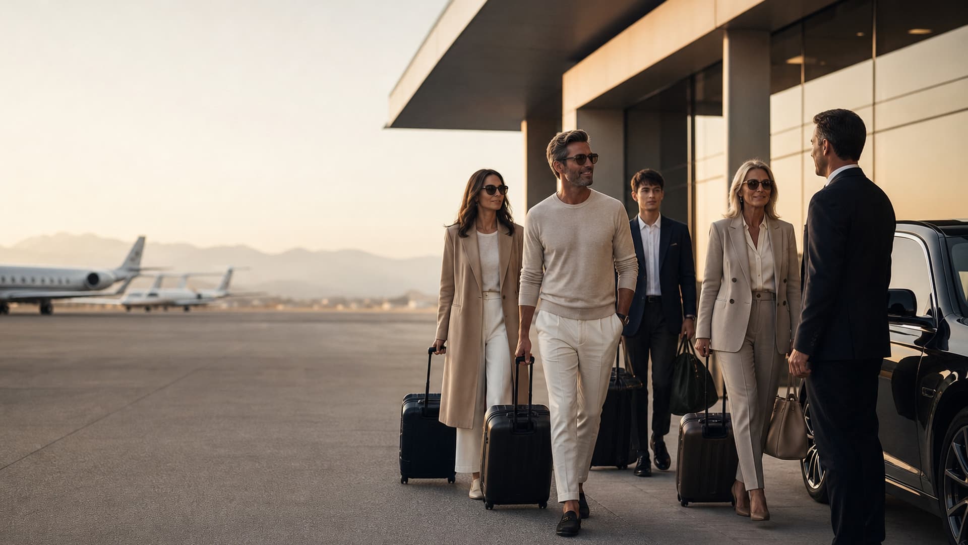 Private jet for group travel