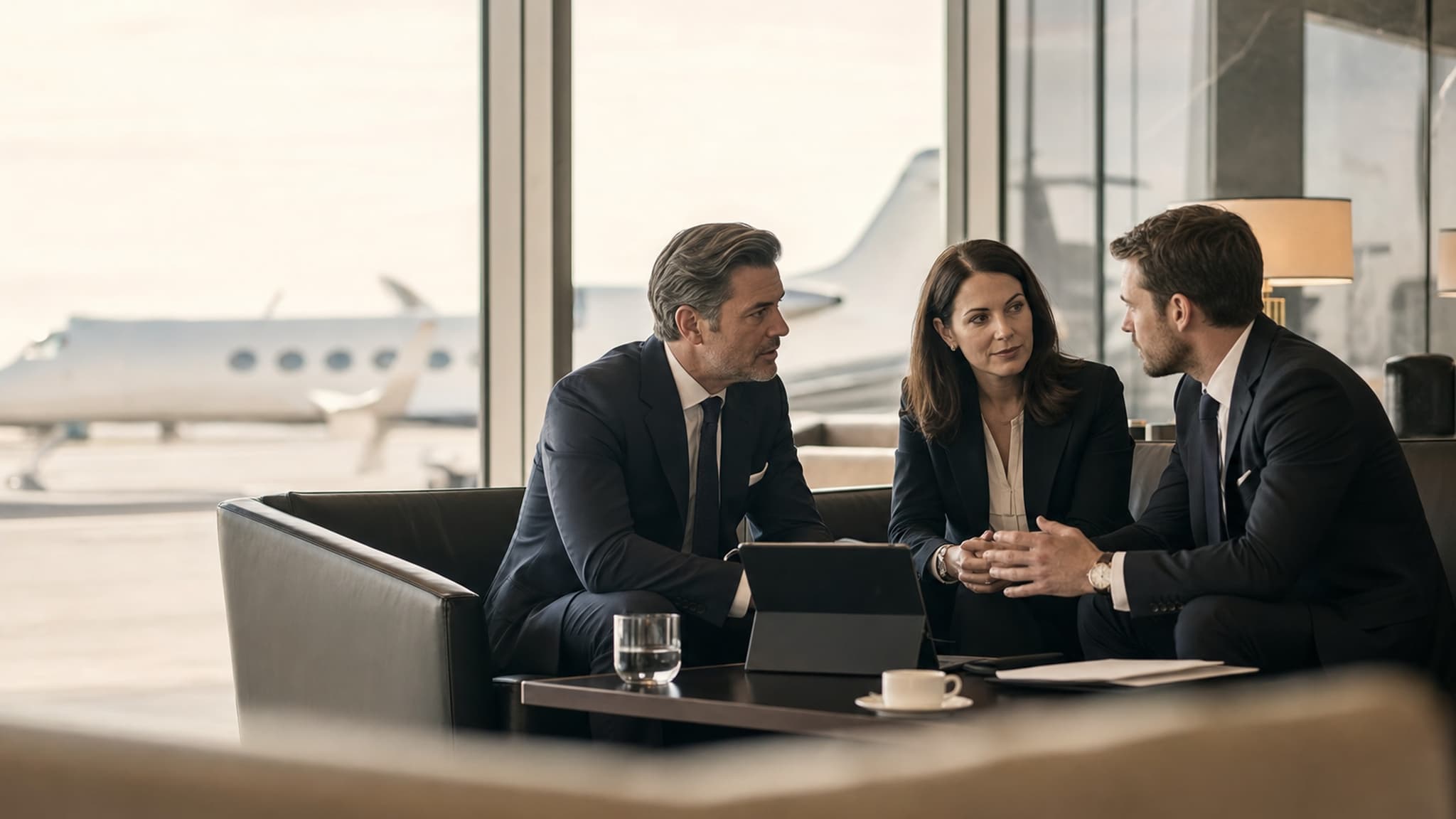 Manager in cabina jet privato - aviazione corporate