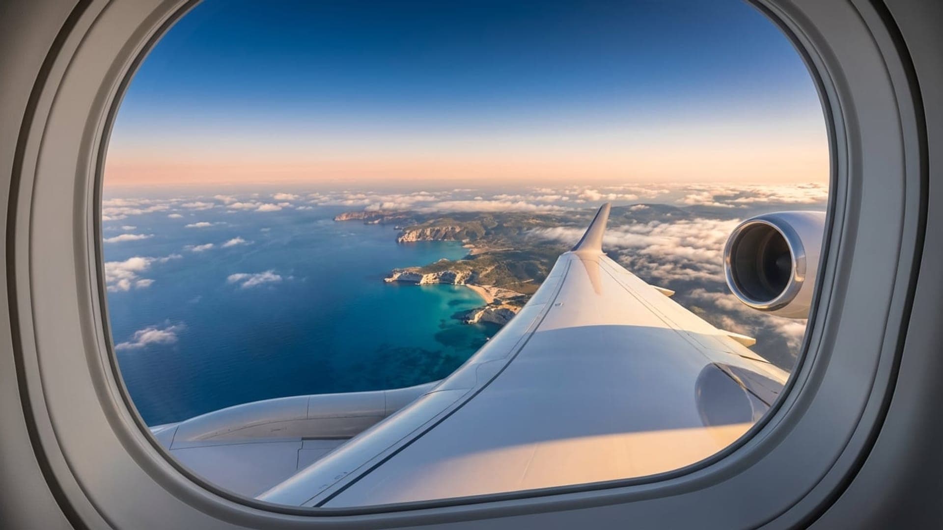 Aerial view of coastline