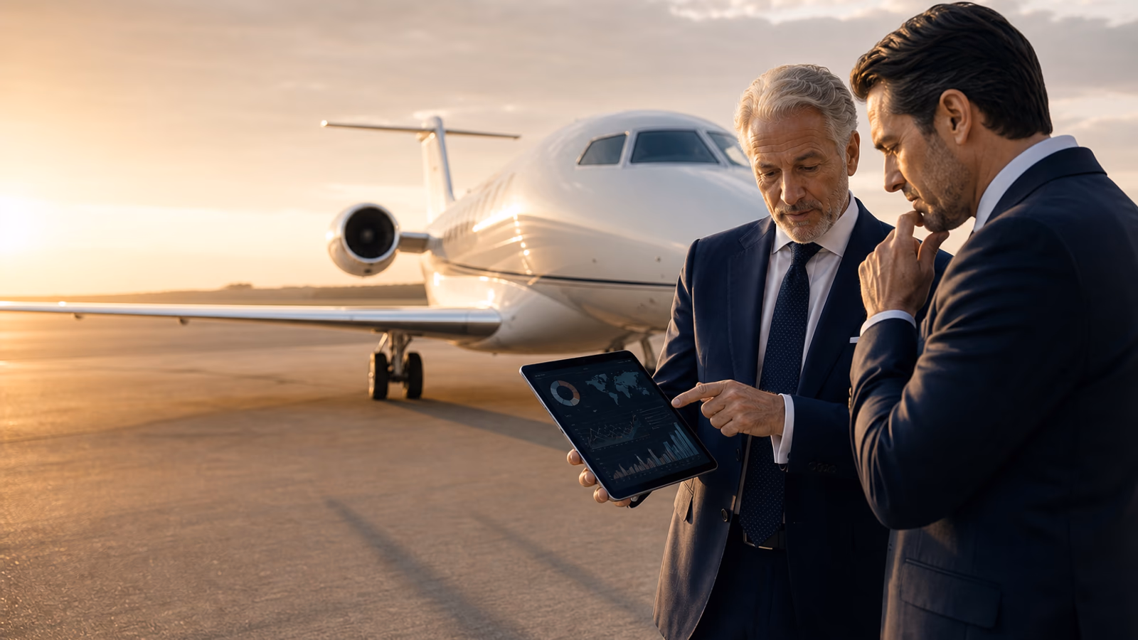 Jet privé ultra-long-courrier sur le tarmac — étude des routes les plus chères