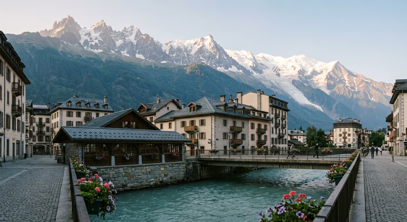 Private jet on tarmac at Chamonix