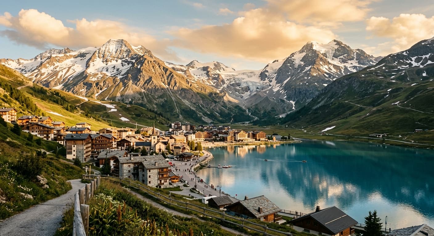 Privatjet auf dem Vorfeld in Tignes